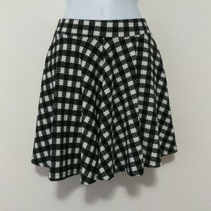 Black and White Skater Skirt